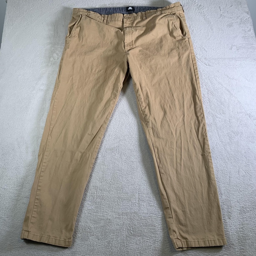 Winston Pants Mens 44x34 44x32) Khaki Stretch‎ Chino Flat Front Casual Pockets